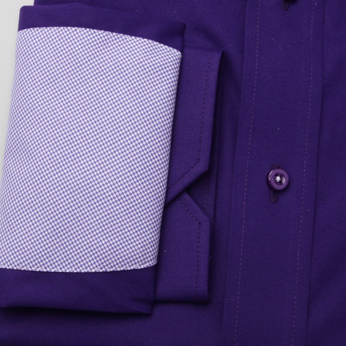 Men's slim fit purple dress shirt