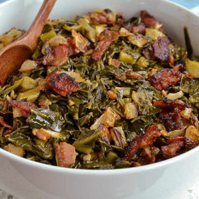 Collard greens southern vegetarian recipe style