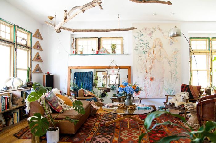 How to decorate a living room bohemian look