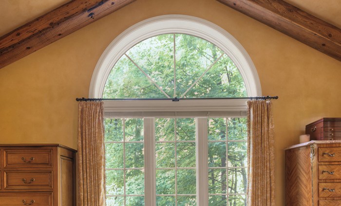 How to decorate a half circle window