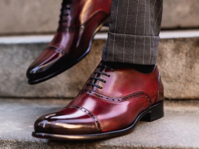 Mens burgundy dress shoes outfit